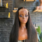 Relaxed Yaki Straight Hair HD 5/5 Closure Wig